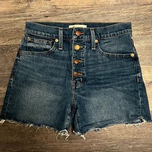 Madewell high-rise denim shorts with button fly